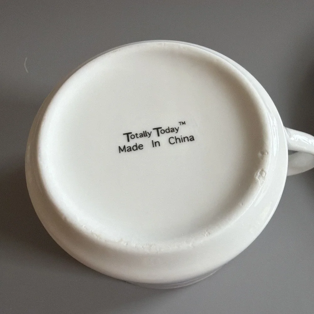 Vintage Totally Today China Flat Cup & Saucer 
